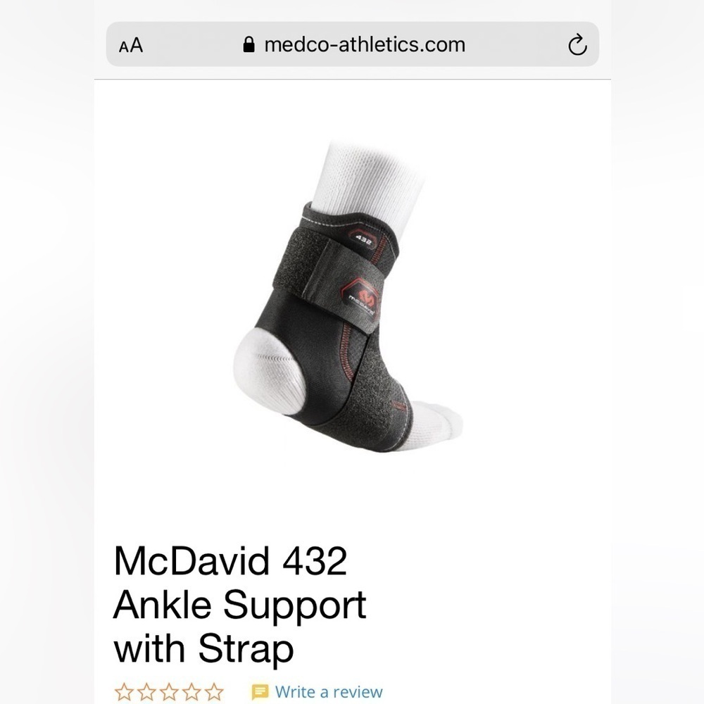 MCDAVID Ankle Support Wrap With Strap Size Small